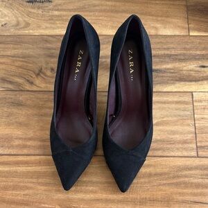 Zara Black Pointed Toe Heels